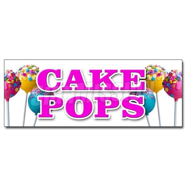 CAKE POPS DECAL sticker on a stick gifts holiday homemade snack fresh, D-24 Cake Pops